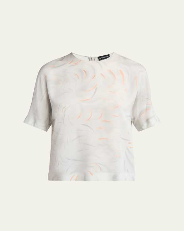 Brushstroke Silk Blouse